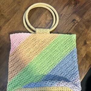 Art Class Pastel Woven Tote Bag